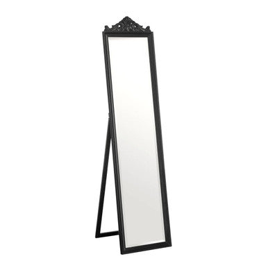 Boudoir Floor Mirror with Matt Black Finish