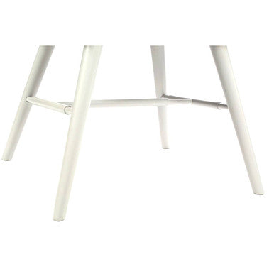 Black Leather Effect Dining Chair with White Legs | Cassy