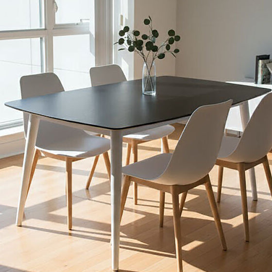 Cassy Black Ash Veneer Dining Table