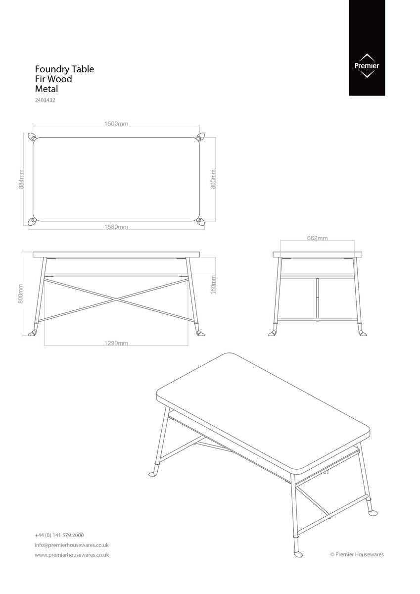 Foundry Double Top Table