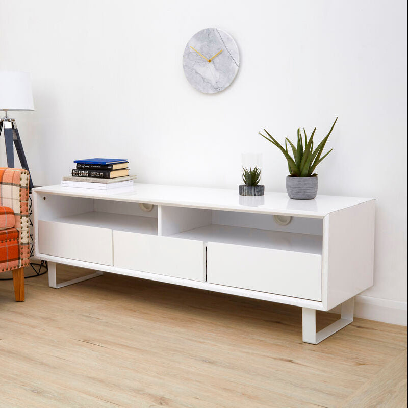 White High Gloss Media Cabinet | Moritz
