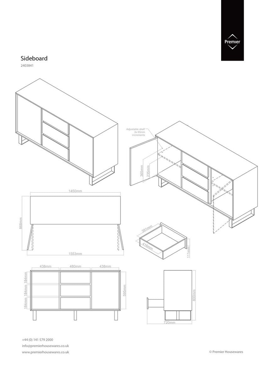 White High Gloss Sideboard | Moritz
