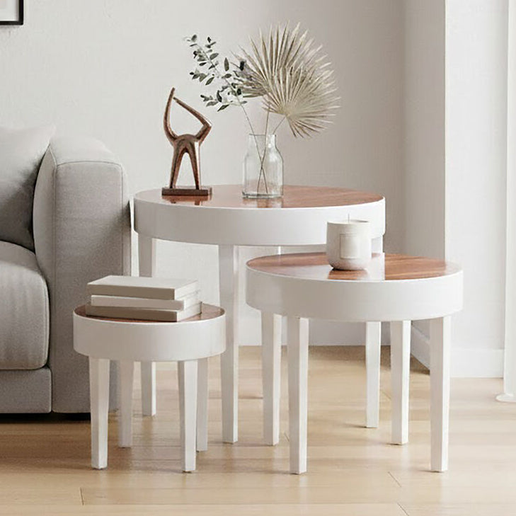 Moritz Nest Of 3 White High Gloss Table