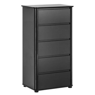 Black High Gloss 5 Drawer Chest | Moritz