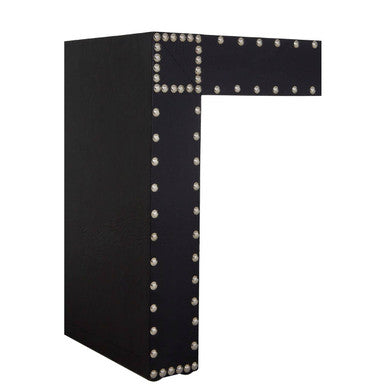 Black Leather Effect Rectangular Coffee Table | Sloane