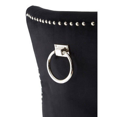 Black Cotton Velvet Dining Chair | Regents Park