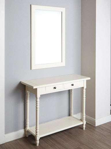 Heritage 2 Drawers White Console Table