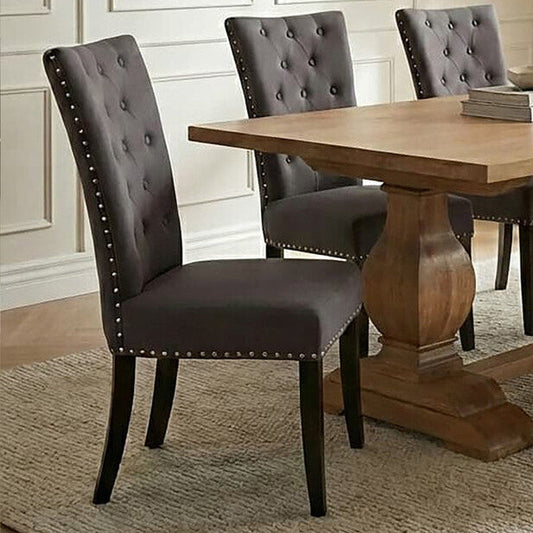 Regents Park Grey Cotton And Linen Dining Chair