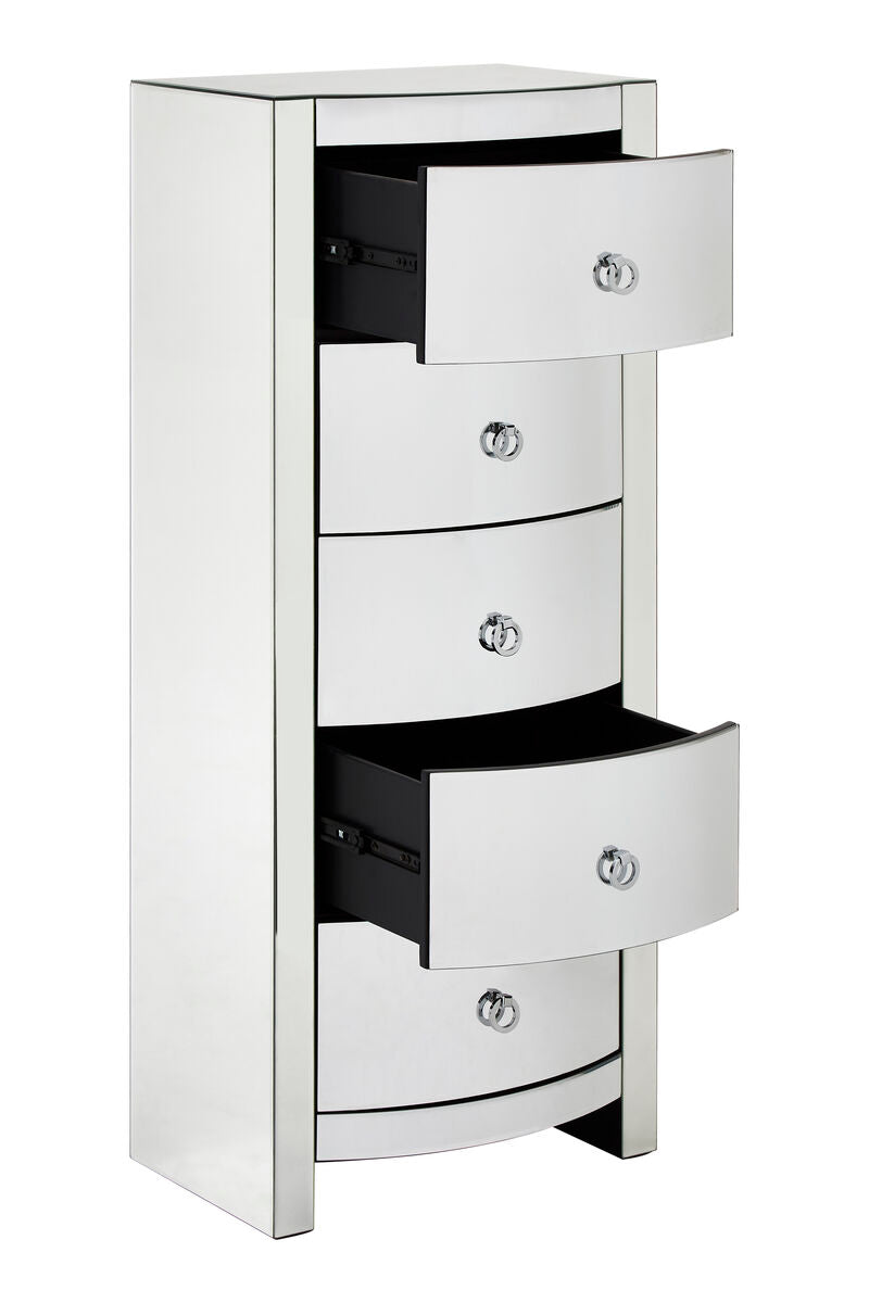 Verona Curved Tall Boy Drawers