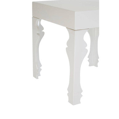 Luis White High Gloss Side Table