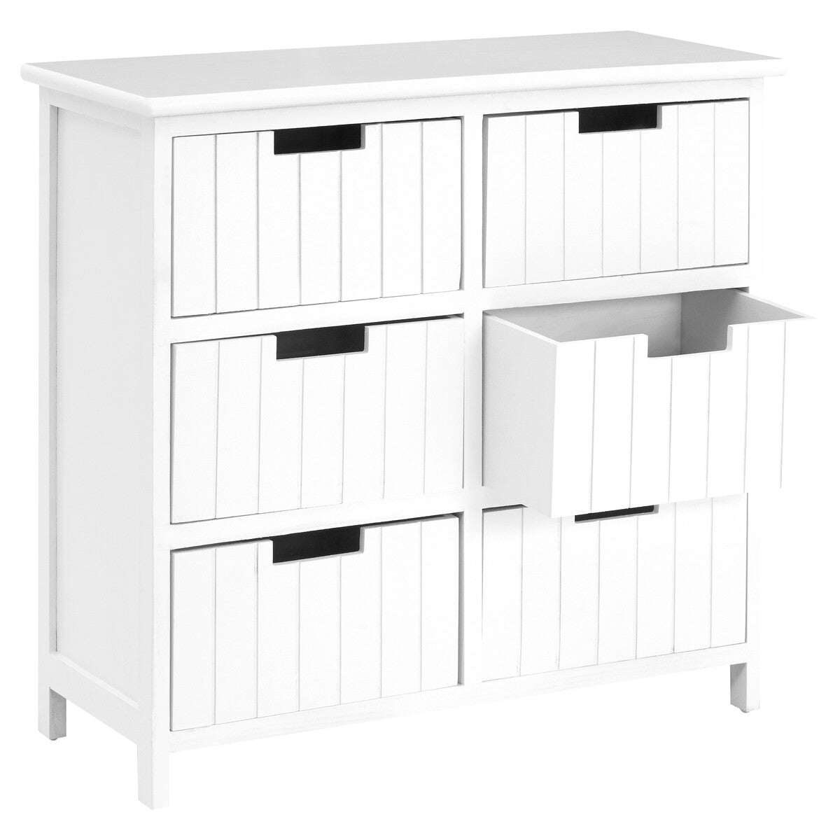 White Mdf 6 Drawers Chest | New England