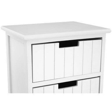 New England White Mdf 5 Drawers Chest
