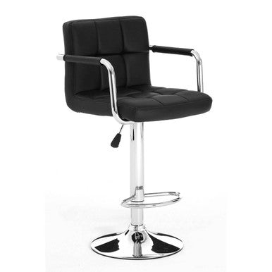 Black Leather Effect Bar Chair | Starz