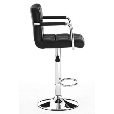 Black Leather Effect Bar Chair | Starz