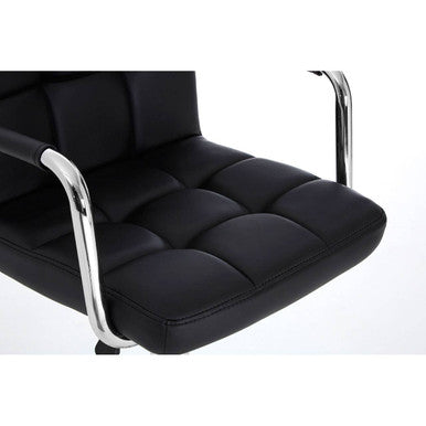 Starz Black Leather Effect Bar Chair