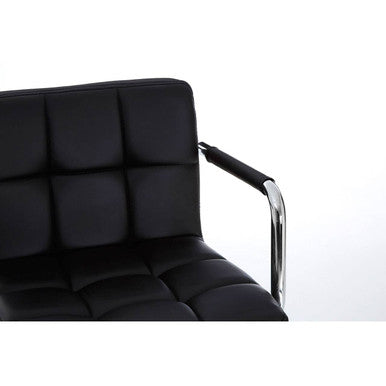 Black Leather Effect Bar Chair | Starz