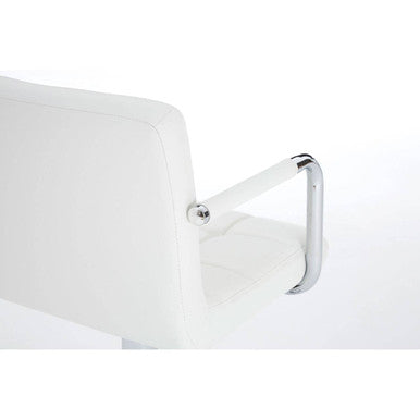 White Leather Effect Bar Chair | Starz