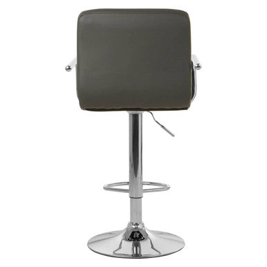 Starz Grey Leather Effect Bar Chair