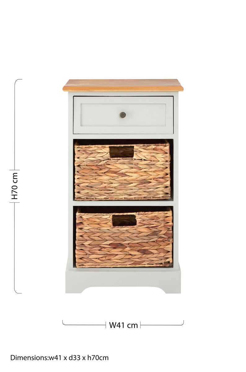 Vermont One Drawer Two Baskets Cabinet