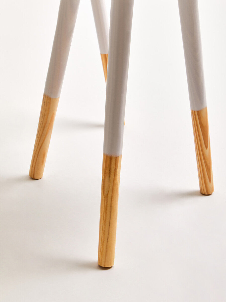 Set Of Two Viborg White Round Side Tables