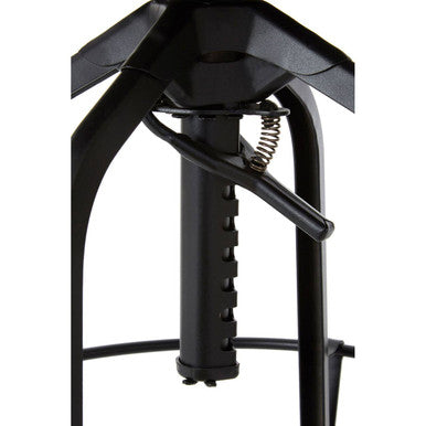 New Foundry Adjustable Wooden Seat Bar Stool