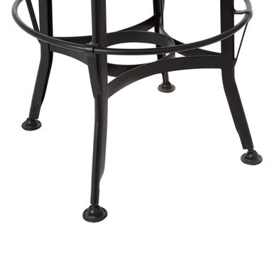 New Foundry Adjustable Wooden Seat Bar Stool