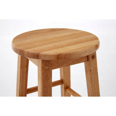 Natural Tropical Hevea Wood Bar Stool | Selby