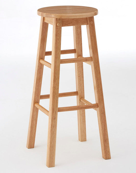 Selby Natural Tropical Hevea Wood Tall Bar Stool