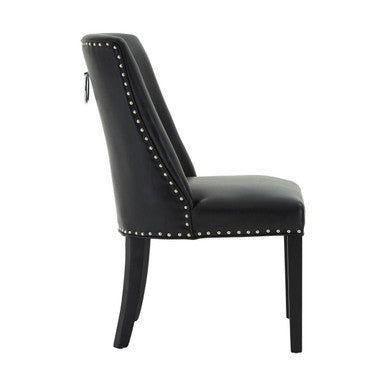Black Leather Effect Dining Chair | Rodeo