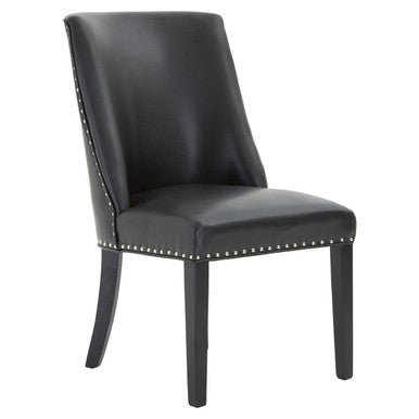 Black Leather Effect Dining Chair | Rodeo