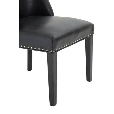 Black Leather Effect Dining Chair | Rodeo