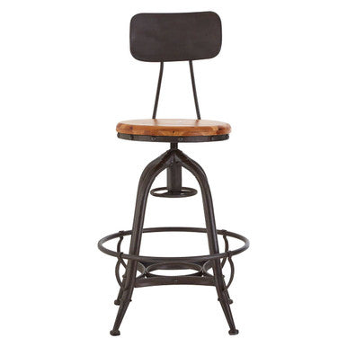 Fir Wood and Metal Bar Chair | New Foundry