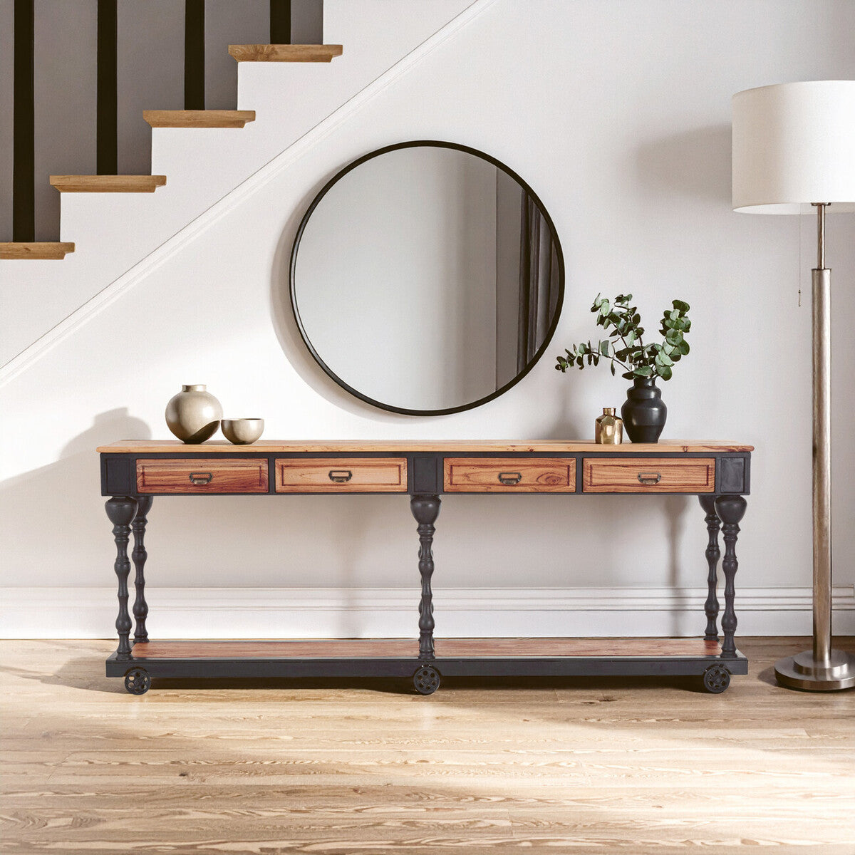 New Foundry 4 Drawers Console Table