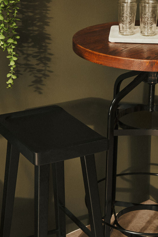 Lyon Black Bar Stool