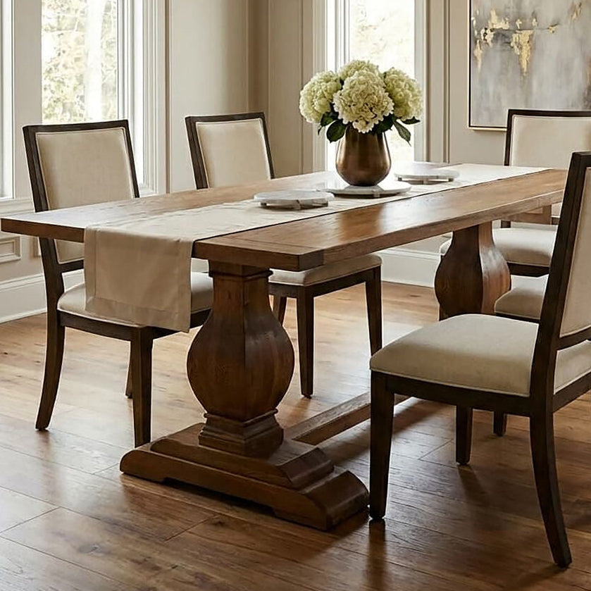 Lyon Oak Wood Dining Table