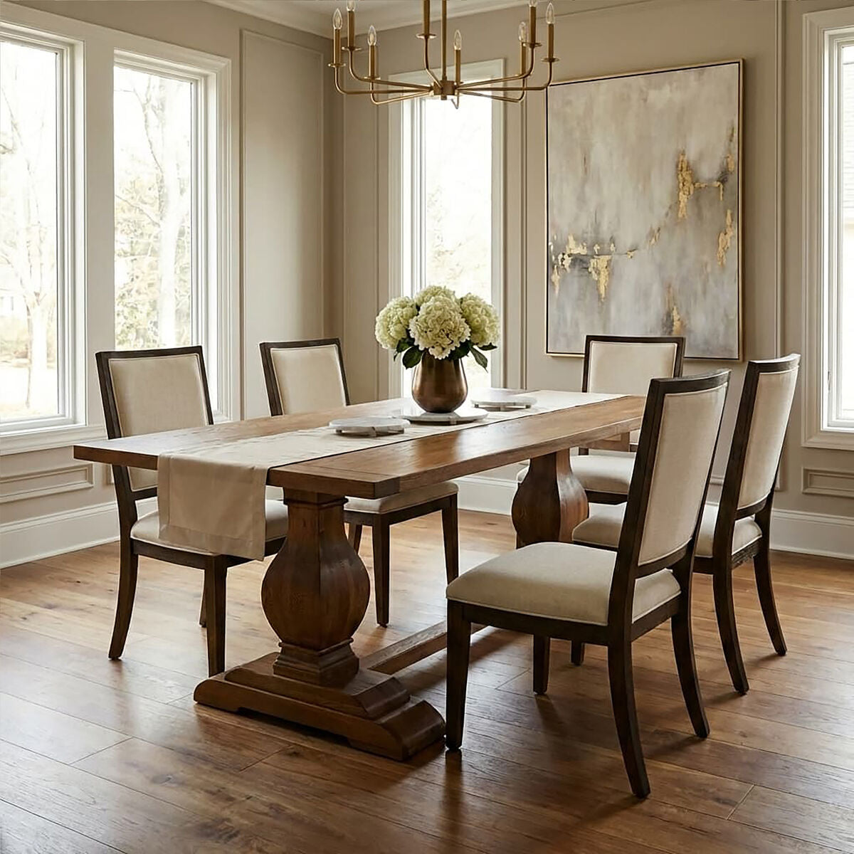 Lyon Oak Wood Dining Table