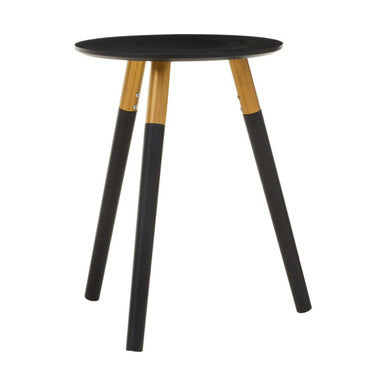Black and Gold Round Side Table | Nostra