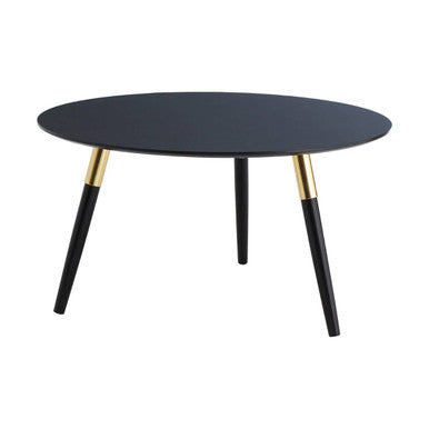 Black and Gold Round Coffee Table, Nostra