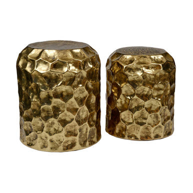Templar Set of 2 Antique Gold Side Tables