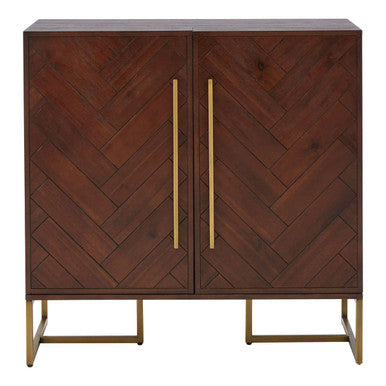 Brando Acacia wood Effect Drinks Cabinet
