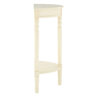 Heritage Antique White Rounded Console Table
