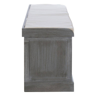 Three Drawer Slate Grey Storage Bench, Heritage