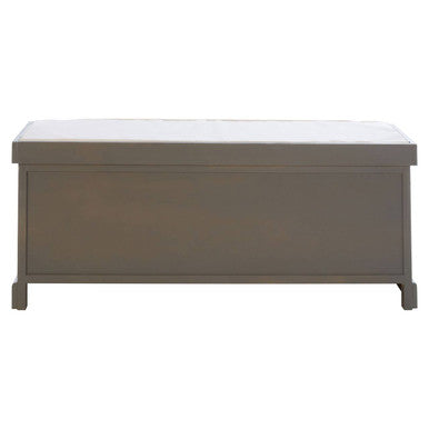 Three Drawer Slate Grey Storage Bench, Heritage