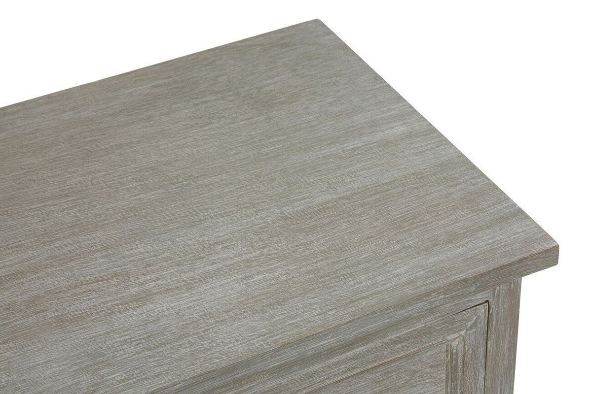 Heritage Grey Wash Lattice Door Cabinet