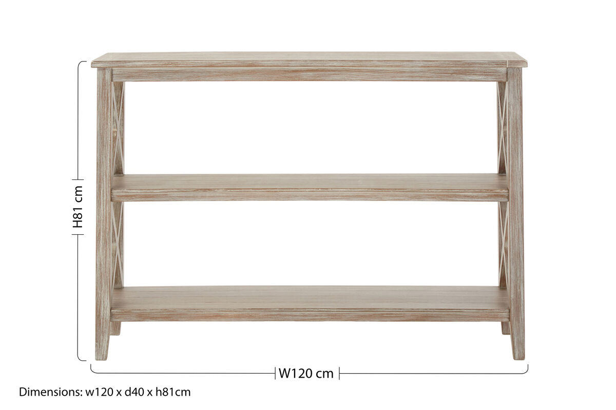 Natural Two Shelf Bookcase, Heritage