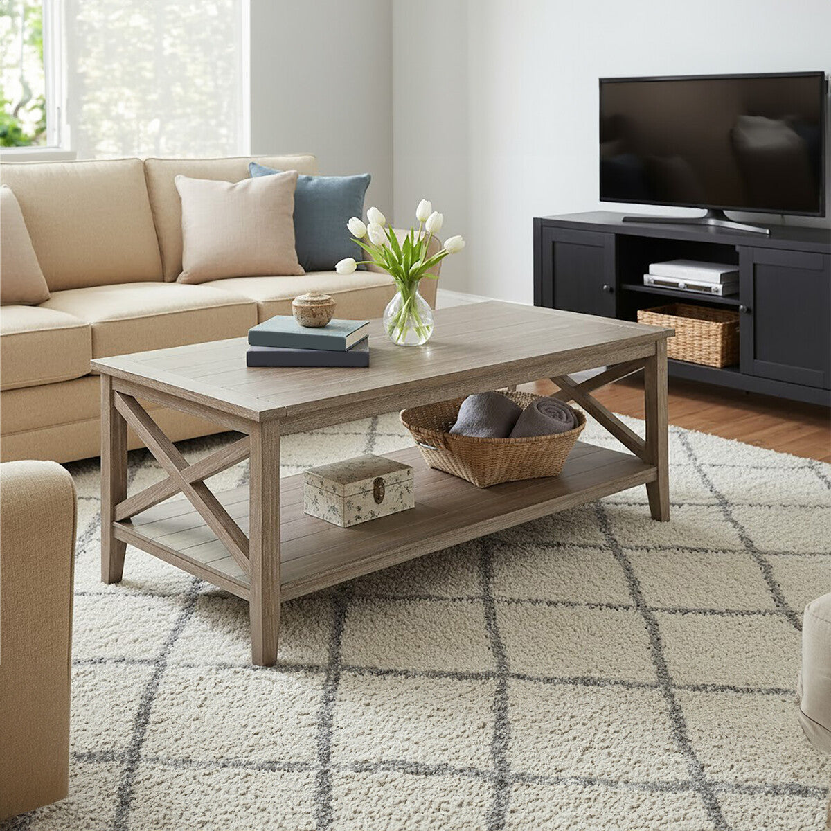 Heritage Natural Pine Wood Coffee Table