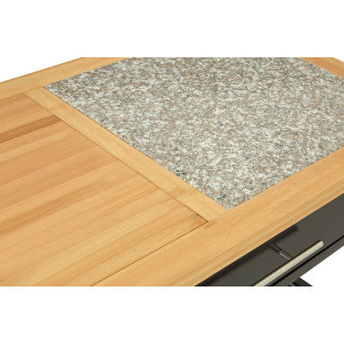 Harlow Glenn Wide Kitchen Trolley with Granite Top