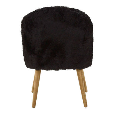 Cabaret Black Fur Effect Chair