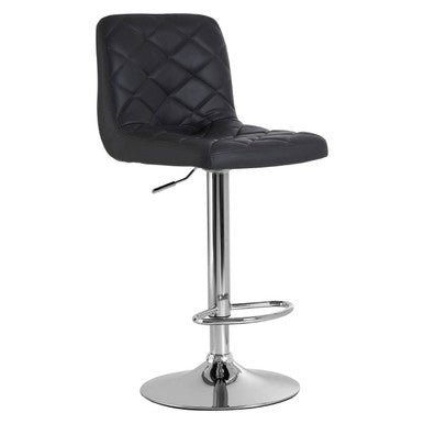 Grey Faux Leather Bar Chair | Tara