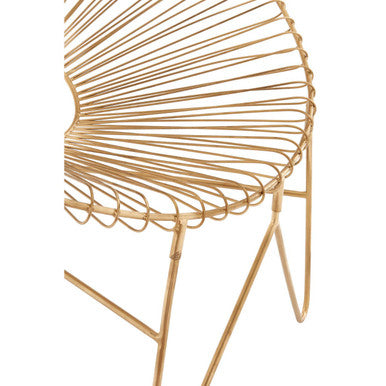 Templar Gold Iron Occasional Chair with Metal Frame
